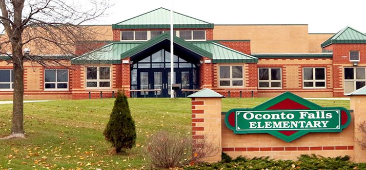 View of Oconto Falls Elementary School
